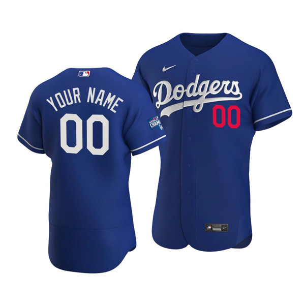 Men's Los Angeles Dodgers Blue ACTIVE PLAYER 2020 World Series Champions Home Patch Stitched Jersey